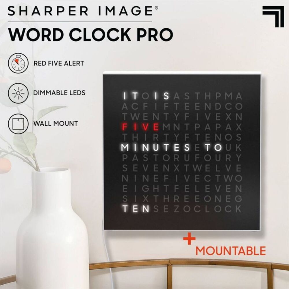 Sharper Image LED Word Clock Pro - Picture 2 of 4